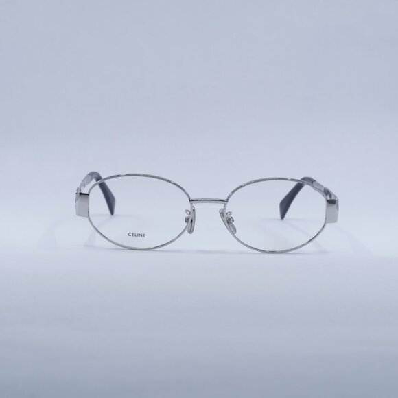 🕶️ New Celine CL50140U 016 Eyeglasses - Shiny Palladium Frame - Picture 2 of 10